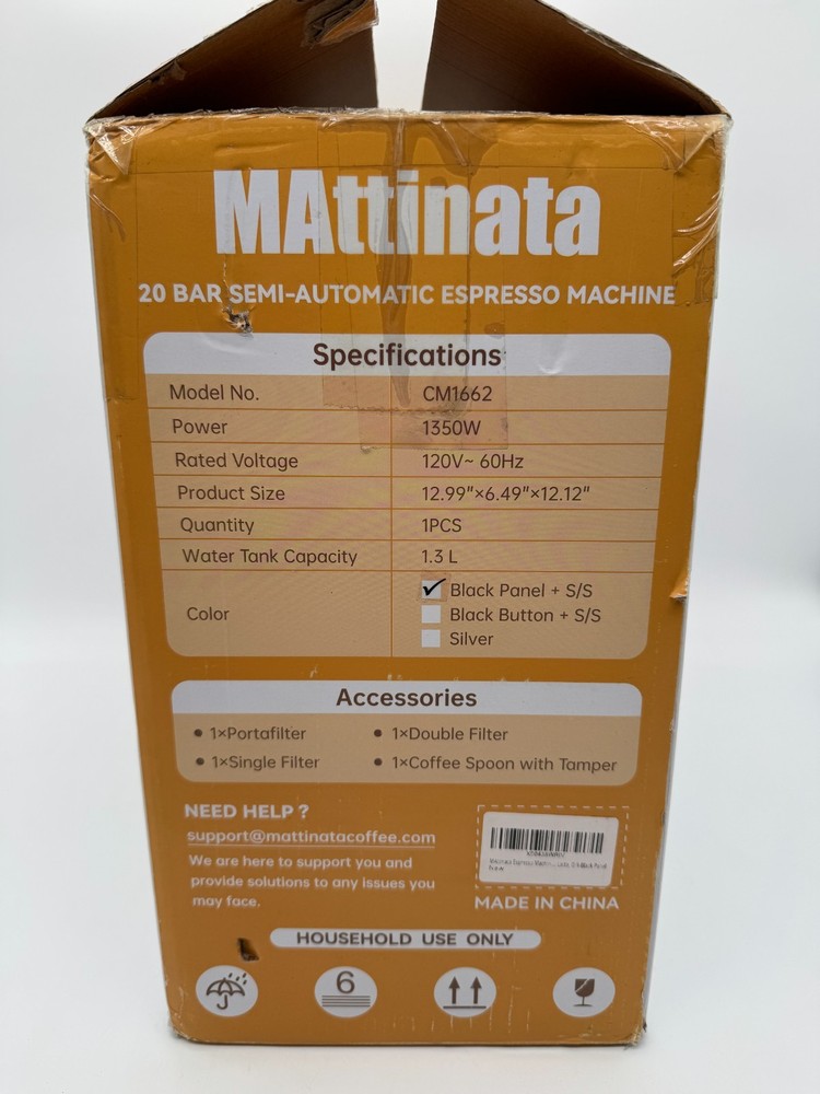 MAttinata 20 Bar Semi-Automatic Espresso Machine