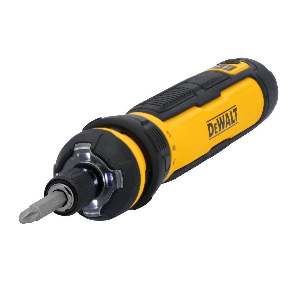 DEWALT 4V DC Screwdriver: Straight Handle, 360° Control, 12x2in Bits + USB Cable