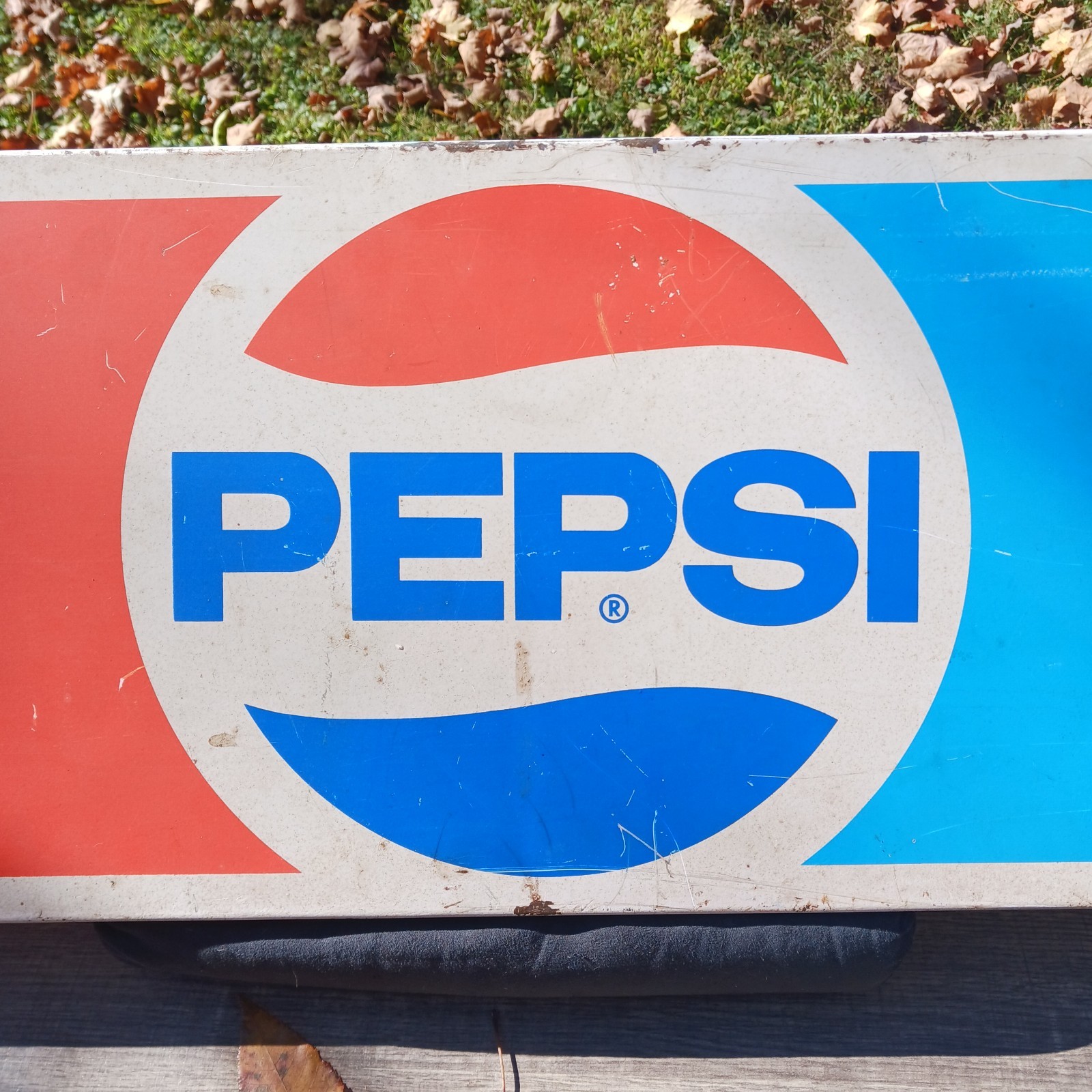 Pepsi Cola Metal Sign Display Topper