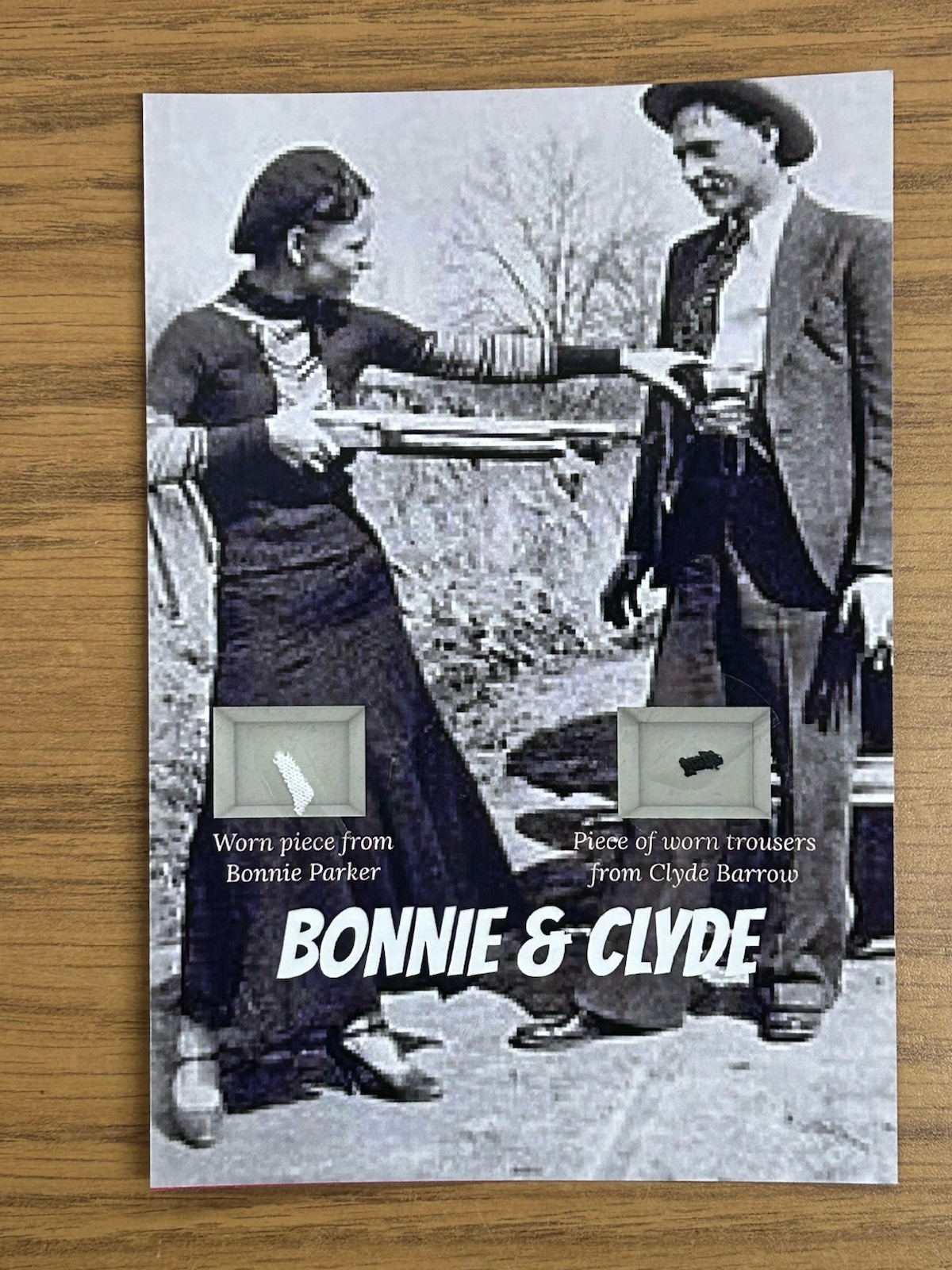 Bonnie & Clyde relic pieces worn trousers & piece mob gangsters Barrow Parker
