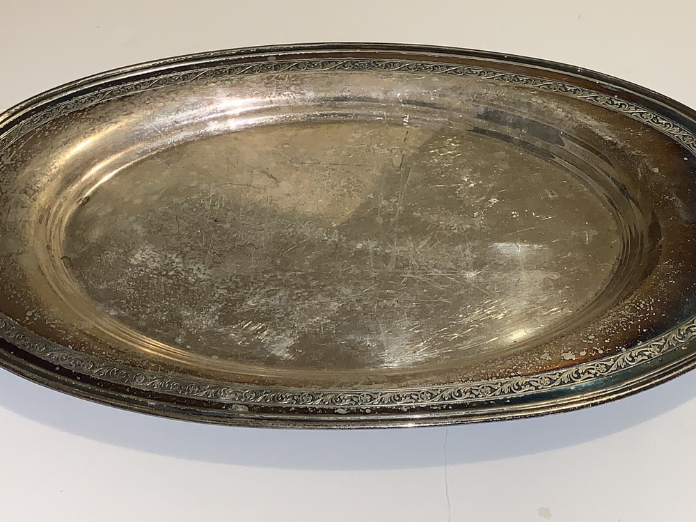 Unknown Untested Hallmark Oval Platter Silver? Plated?