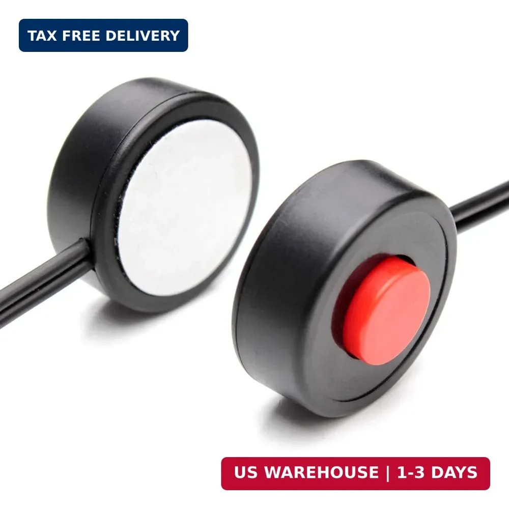 FARBIN Air Horn Button, Round Red Cap Switch, Horn Push Button Switch with 3 Met
