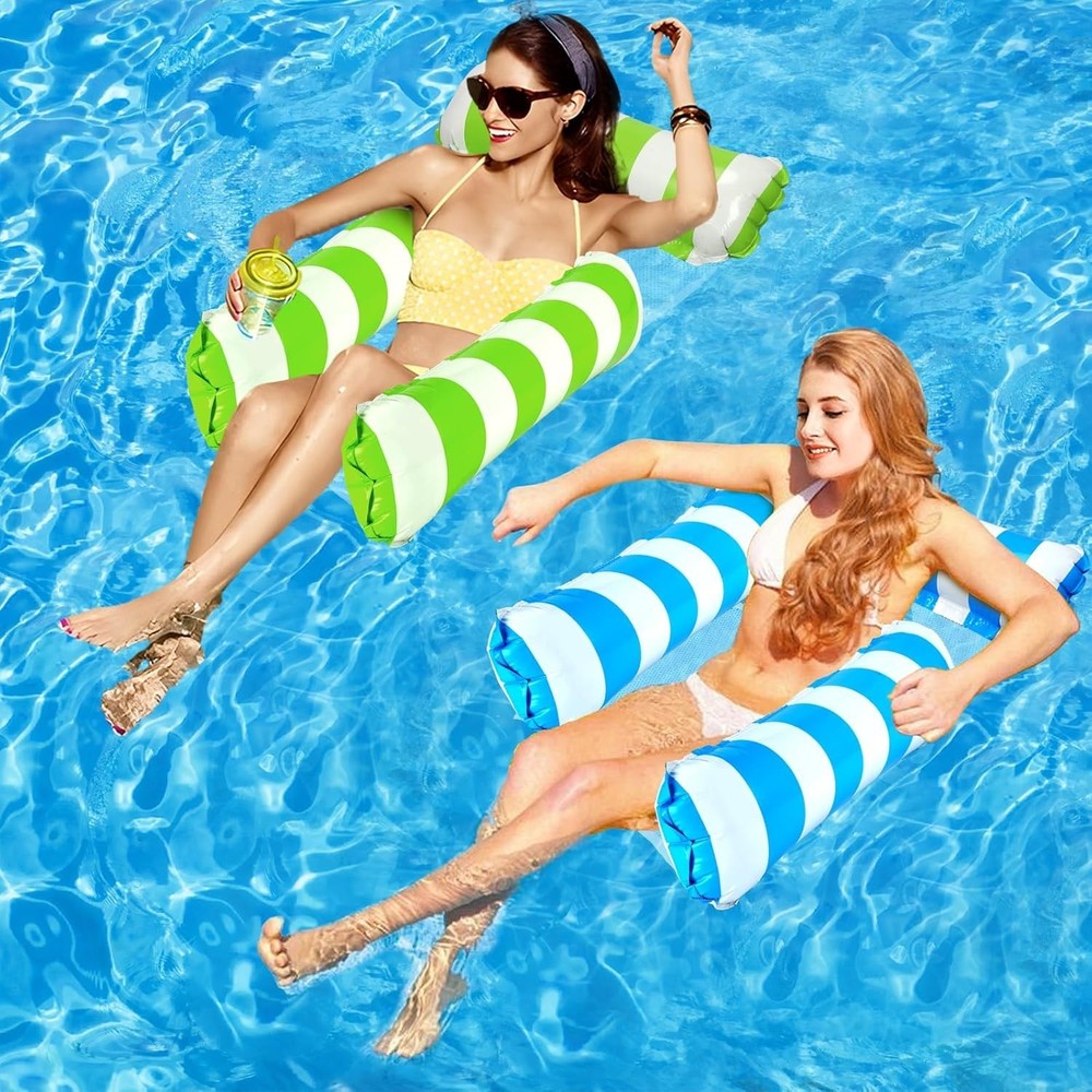 Versatile Inflatable Floating Hammock - Durable & Portable for Pools & Beaches