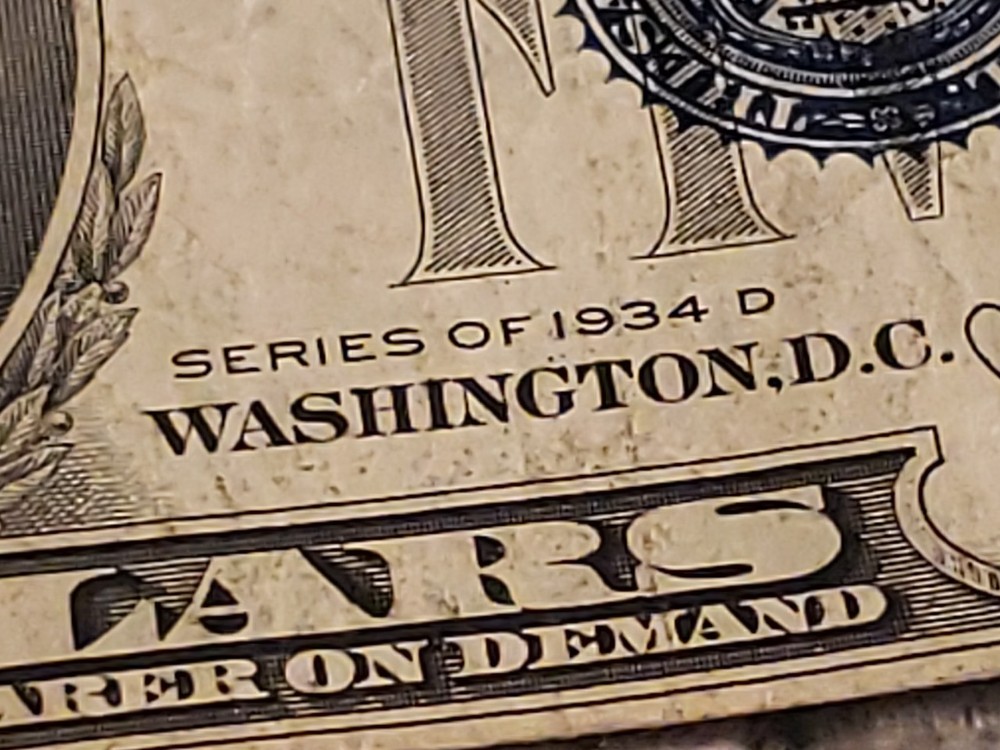 1934-D $5 Silver Certificate Blue Seal