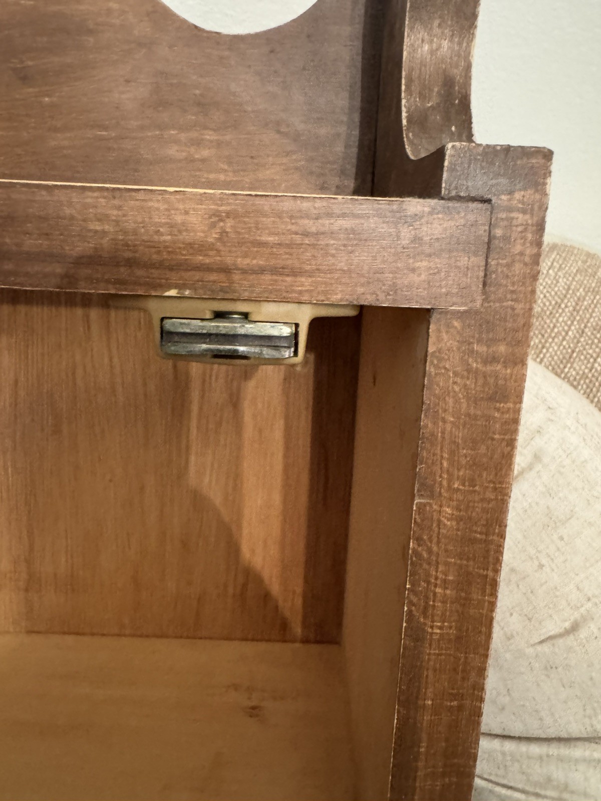 RARE Antique 1900s Hand Made Medicine Cabinet Mirror and towel bar