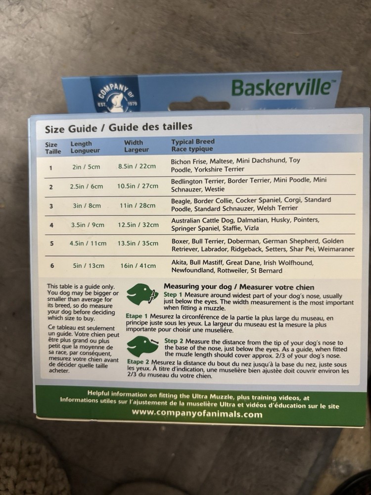 NIB Baskerfield Ultra Muzzle size 4