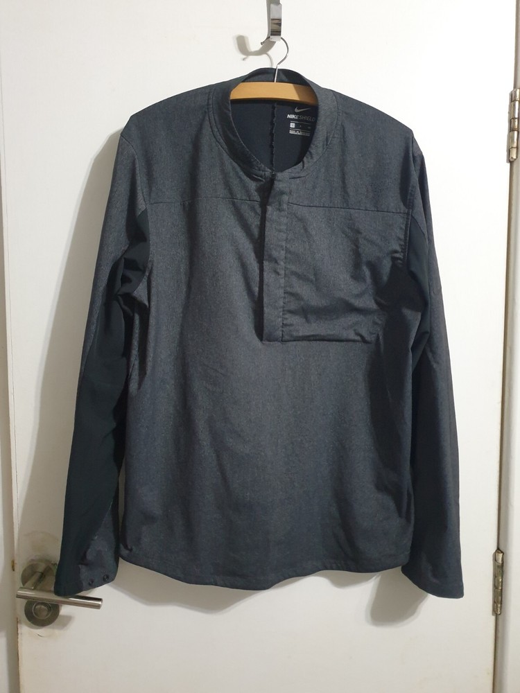 Nike Shield Golf Jacket Top 1/2 Zip Grey Size Small