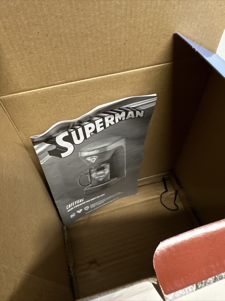 DC Superman 1 Cup Coffee Maker New HTF RARE