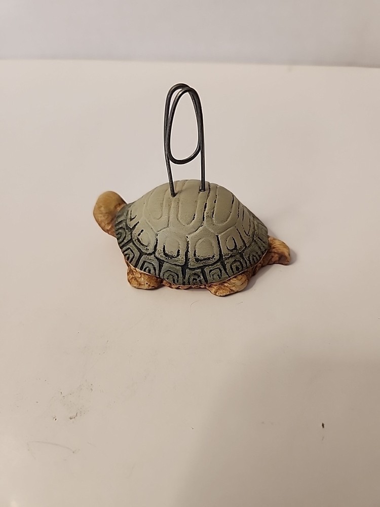 Small, Decorative TURTLE Figurine that functions as a Message or Bill Holder