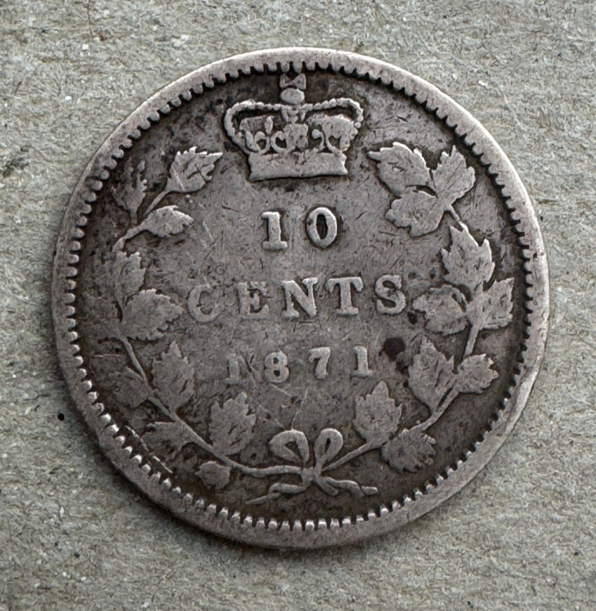 Canada, 10 Cents, 1871, KM#3