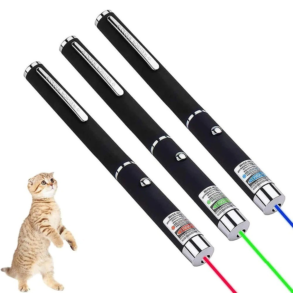 Red Light Laser Pointer Rechargeable Flashlight Cat Toy Adjustable Focus