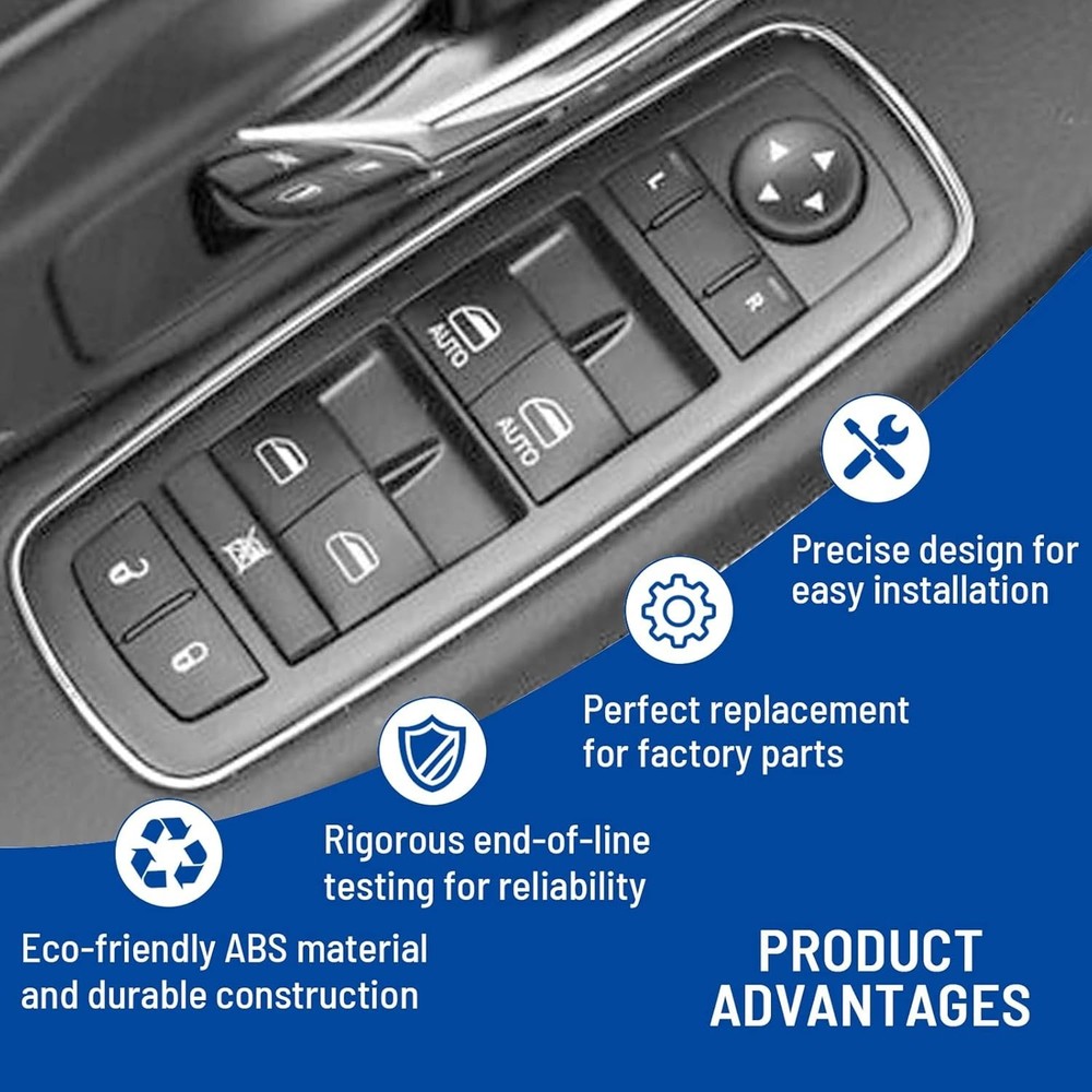 Power Window Switch Compatible with 2015-2017 Chrysler 200 2011-2014 Chrysler