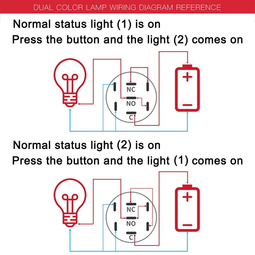 Two Color Customize Metal Push Button Switch ON OFF Momentary Latching 12V 220V