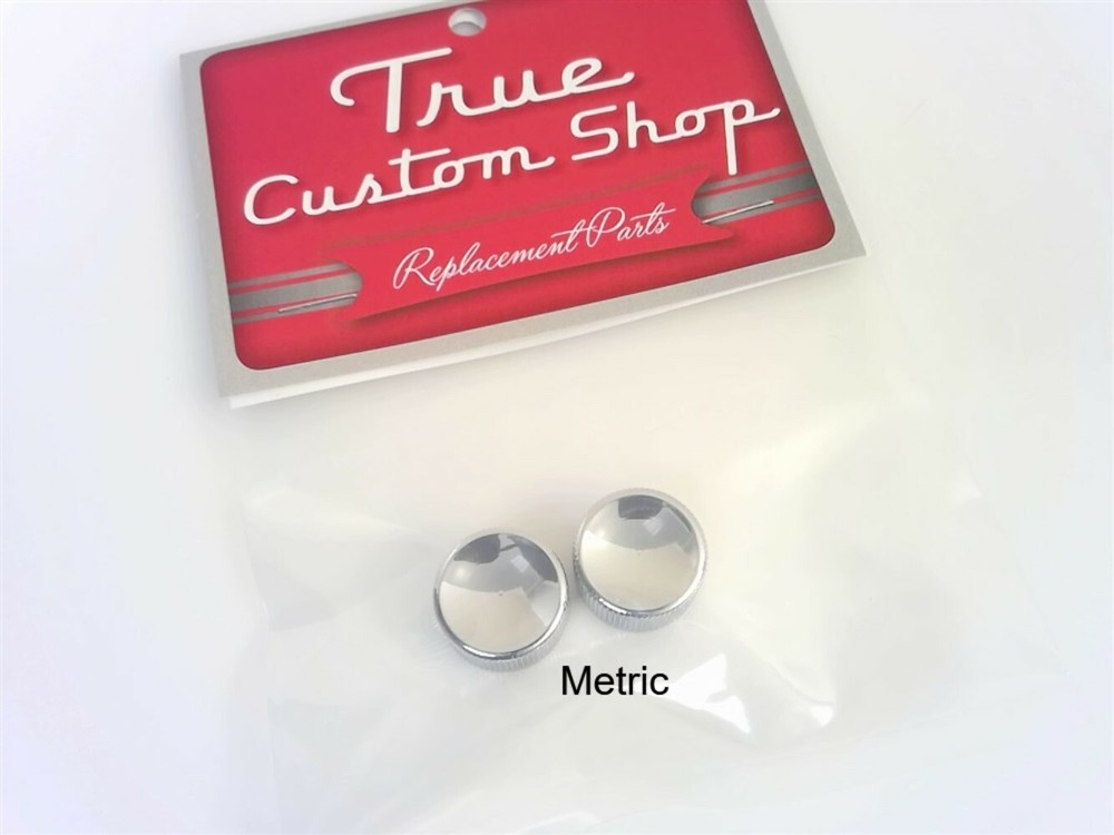 True Custom Shop® Lennon Burns Style Polished Chrome Aluminum Control Knobs 6MM