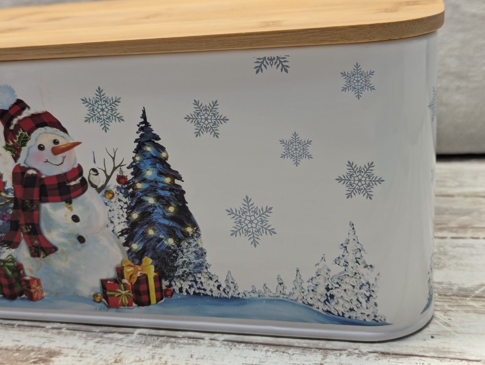 Christmas Decor Tin Box Festive Container