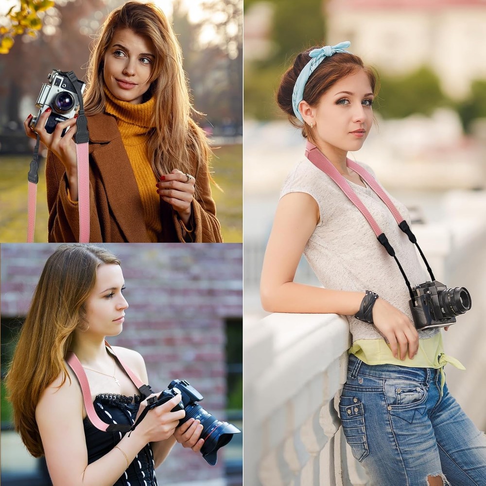 Neck Strap Silicone Camera Straps - Padded Camera Strap, 1.5" Wide Adjustable...