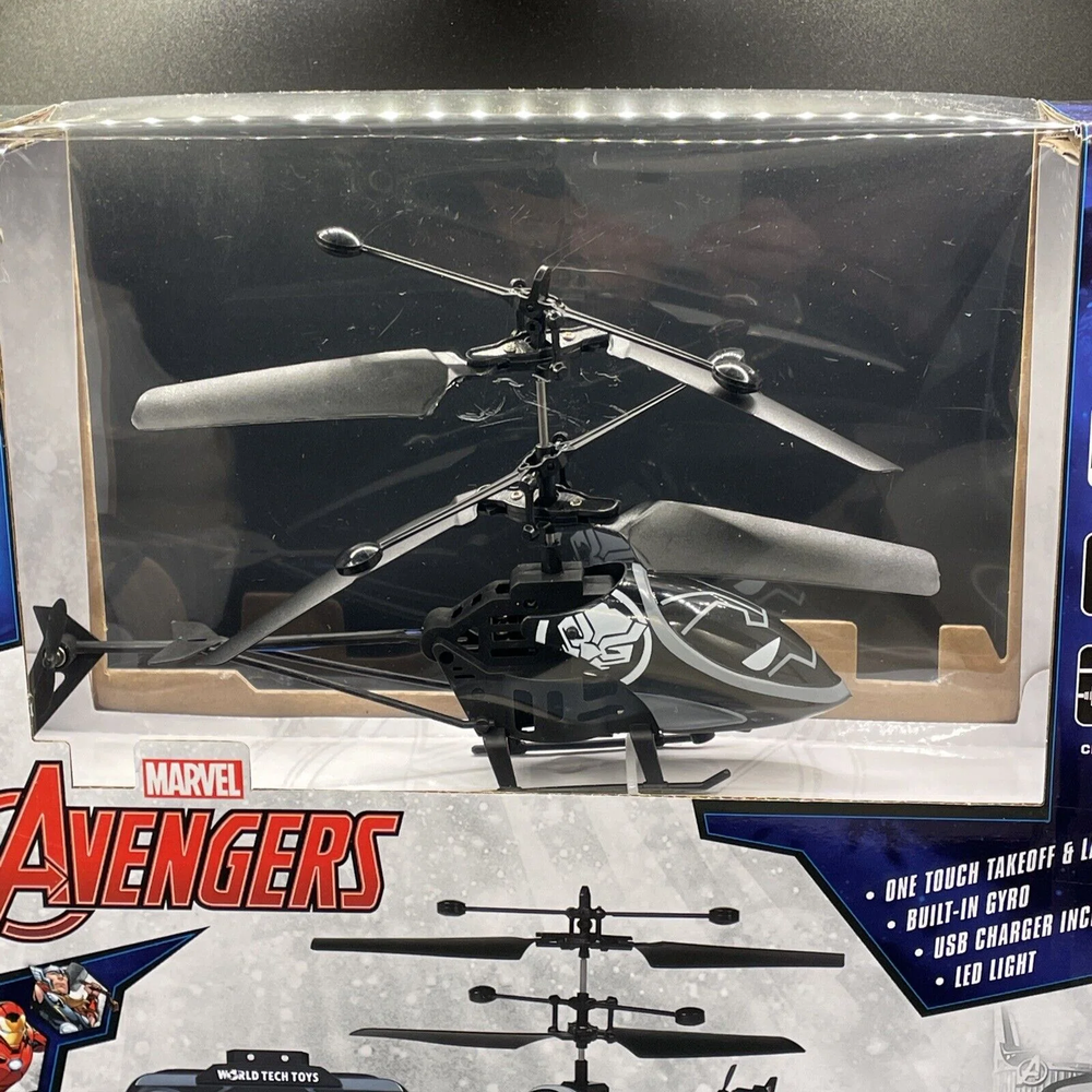 World Tech Toys Marvel Black Panther 2CH IR Mini Remote Control Helicopter