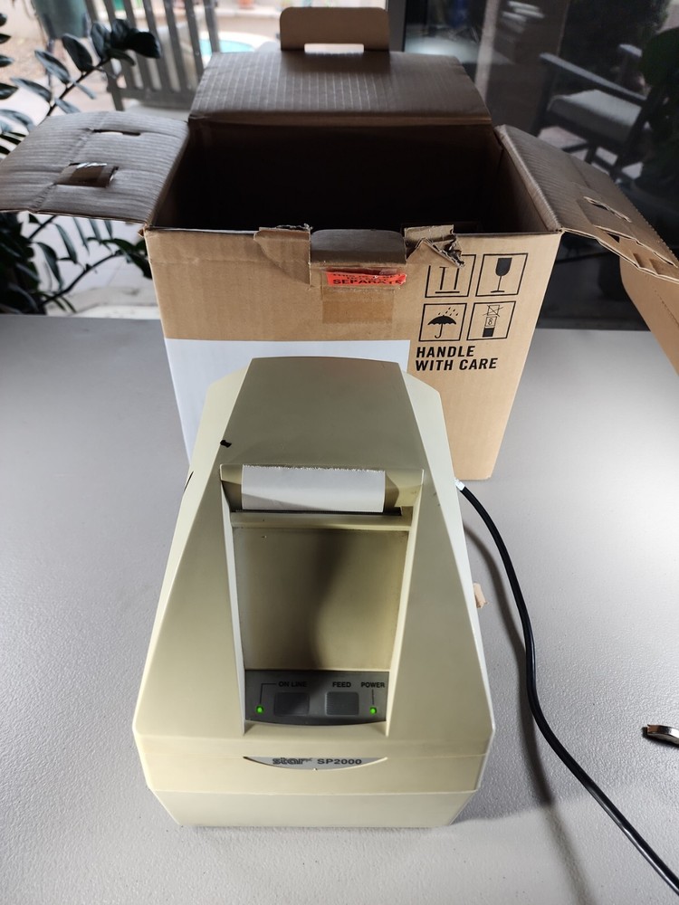 Sierra Star SP2000 Printer Restaurant Ticket Dot Matrix - Powers On W/ Box *READ