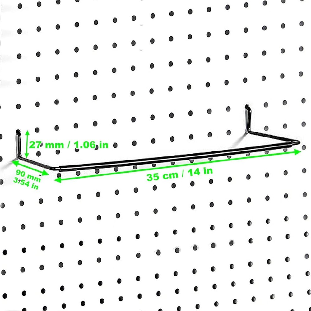 2 Pack Pegboard Paper Towel Holder Extendable Roller Hook for Garage & Workshop