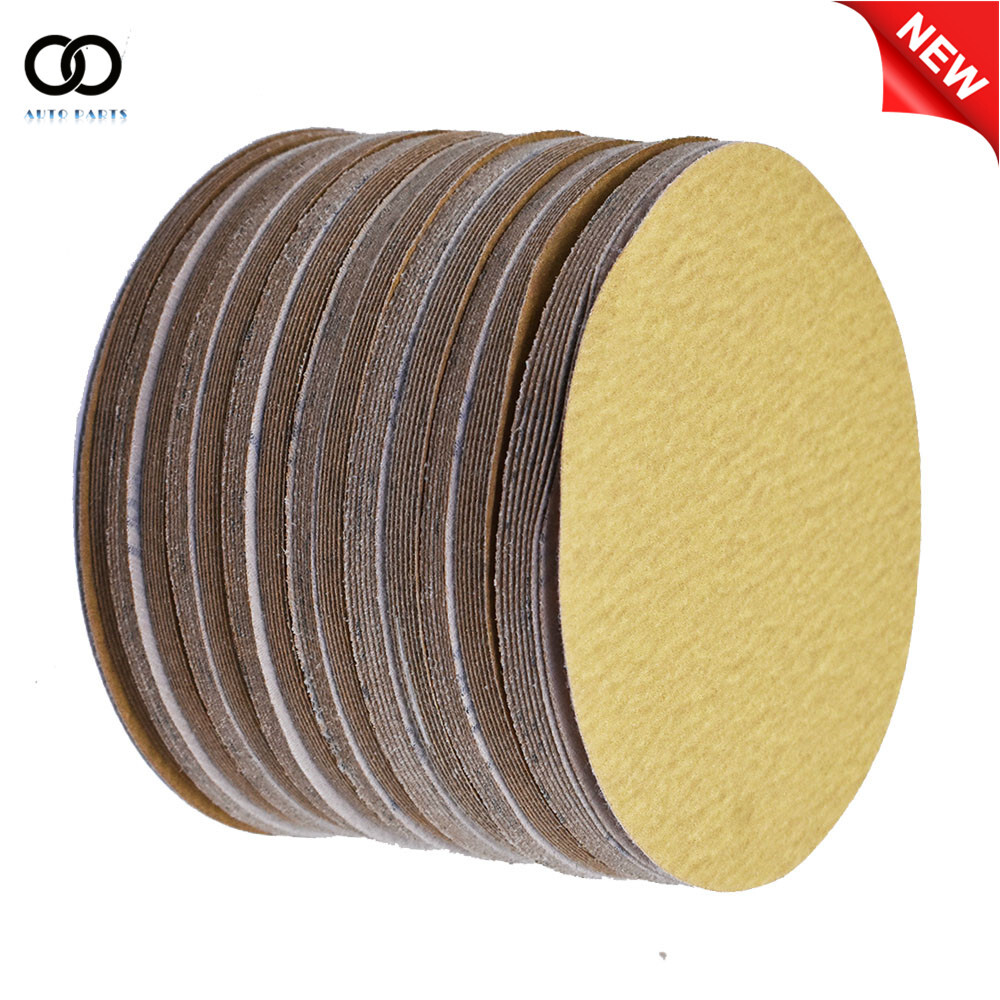 100Pcs 6" Sanding Disc NO-Hole Hook & Loop Sanding Discs 60-320 Grit Sand Paper