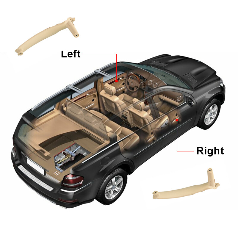 REAR Right Black INNER OUTER DOOR PANEL HANDLE PULL TRIM COVER FOR BMW E90 328i