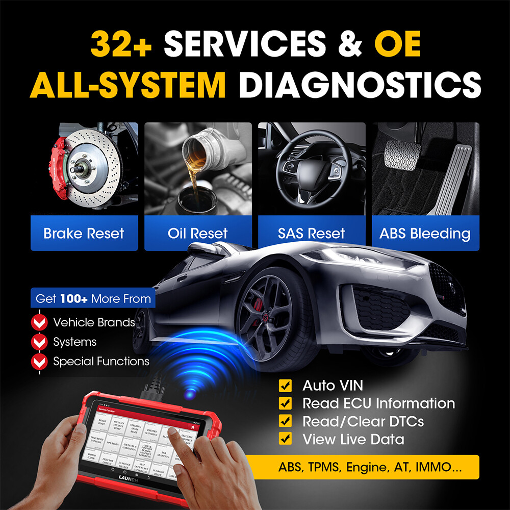 LAUNCH X431 Pros Elite V+ Pro3S+ Bidirectional Car Diagnostic Scanner Key Coding