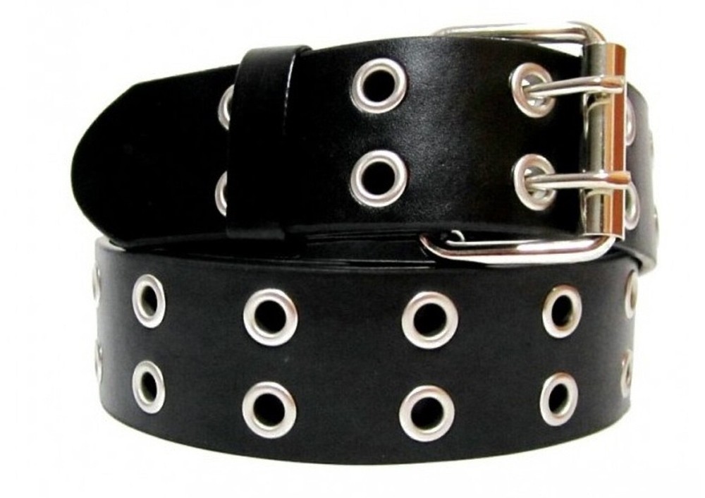 EMP Unisex Bonded Leather 2-rows Grommet Belt
