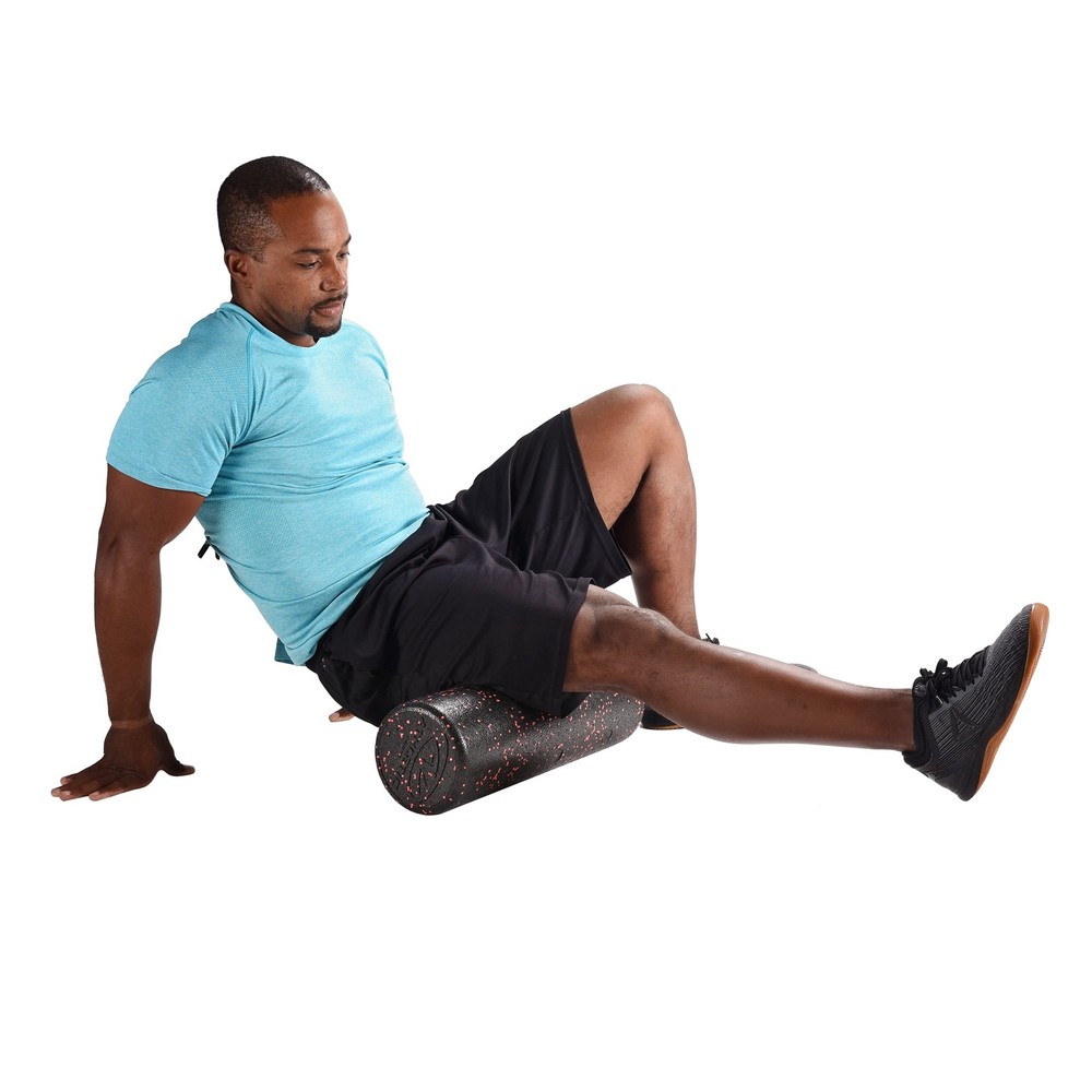 Athletic Works High Density Foam Roller, 18" Length, Red/Black