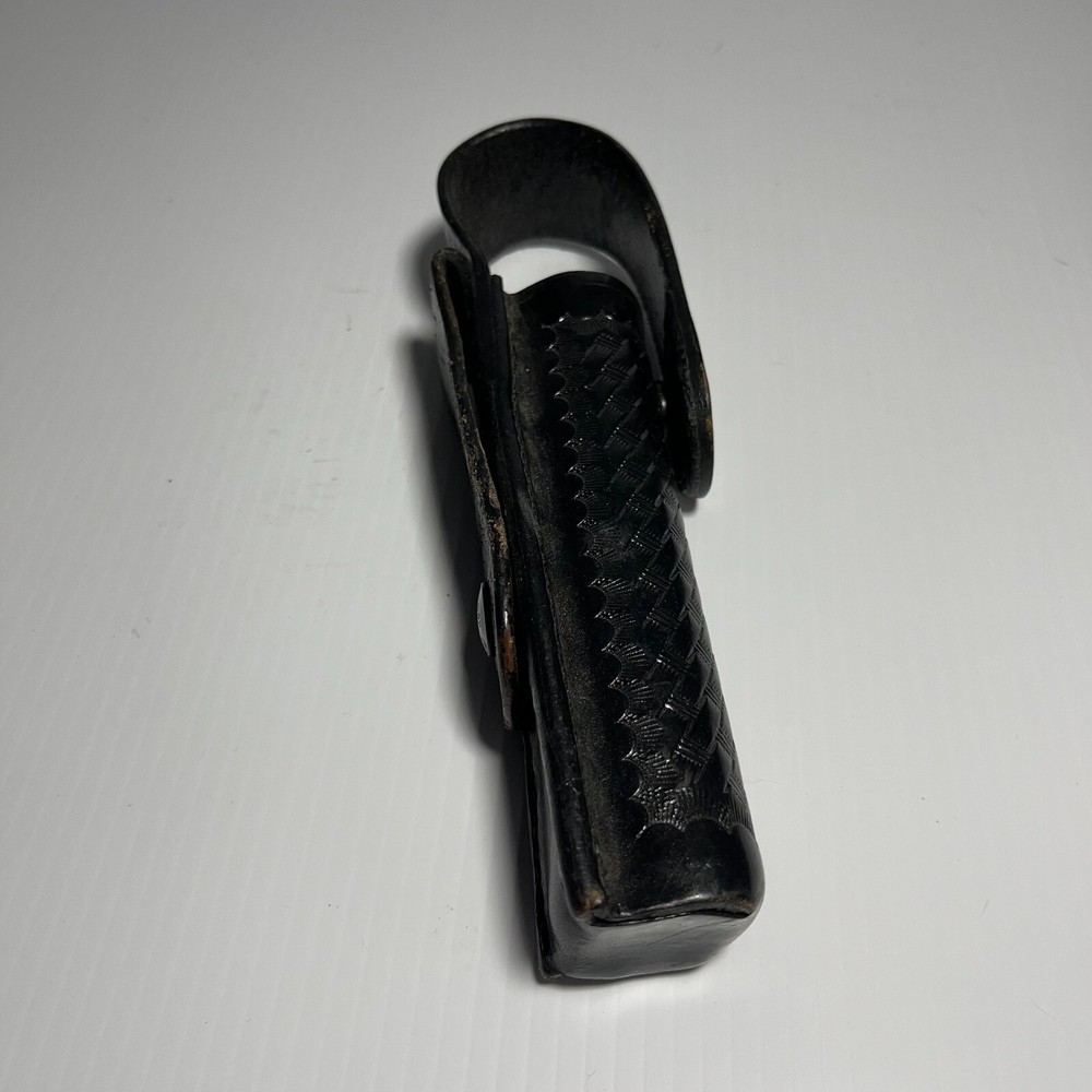 Mace Pepper Spray Flashlight Belt Holster Leather Security Tactical