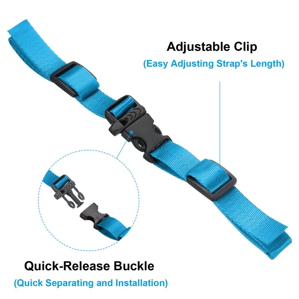 Backpack Belt Strap, 2 Pcs Adjustable Strap with Quick-Release Buckle, Blue