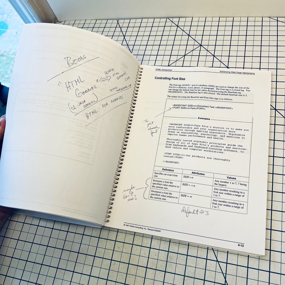 HTML Introduction Technology Courseware Manual 1997 Online Vintage Guide