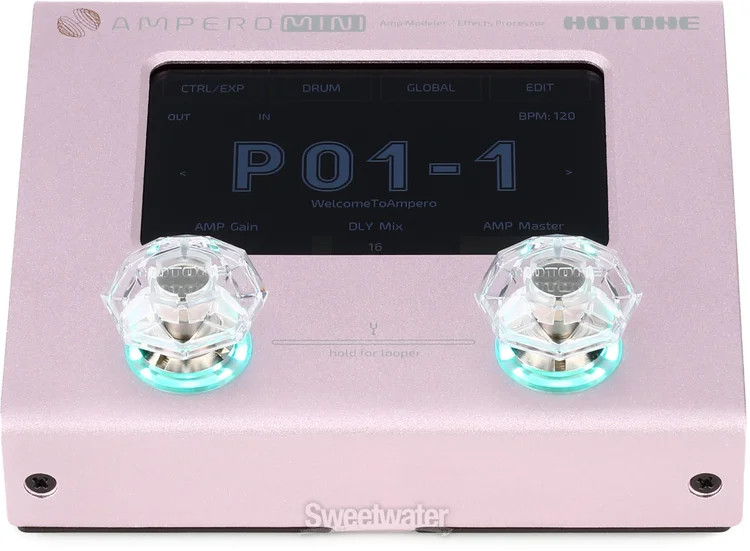 Hotone Ampero Mini Amp Modeler and Effects Processor - Purple Taro