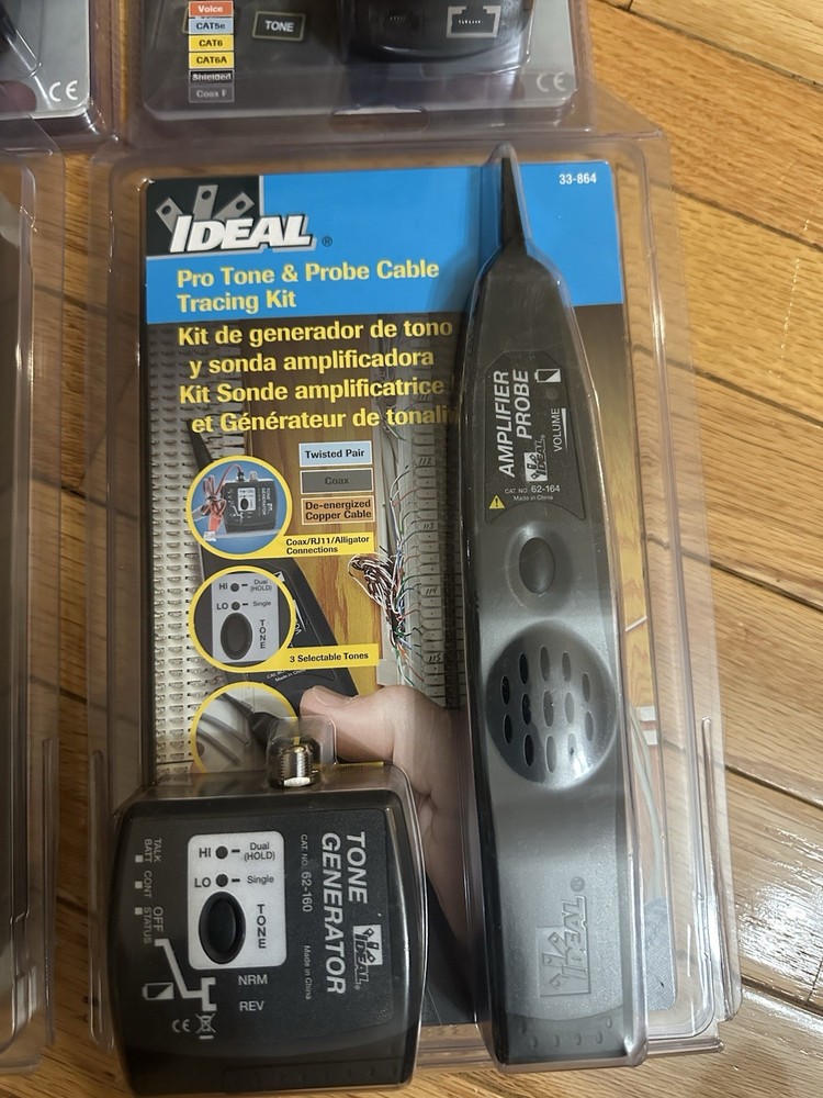 IDEAL: 2 PRO CABLE TRACING KIT & 2 CABLE TESTER