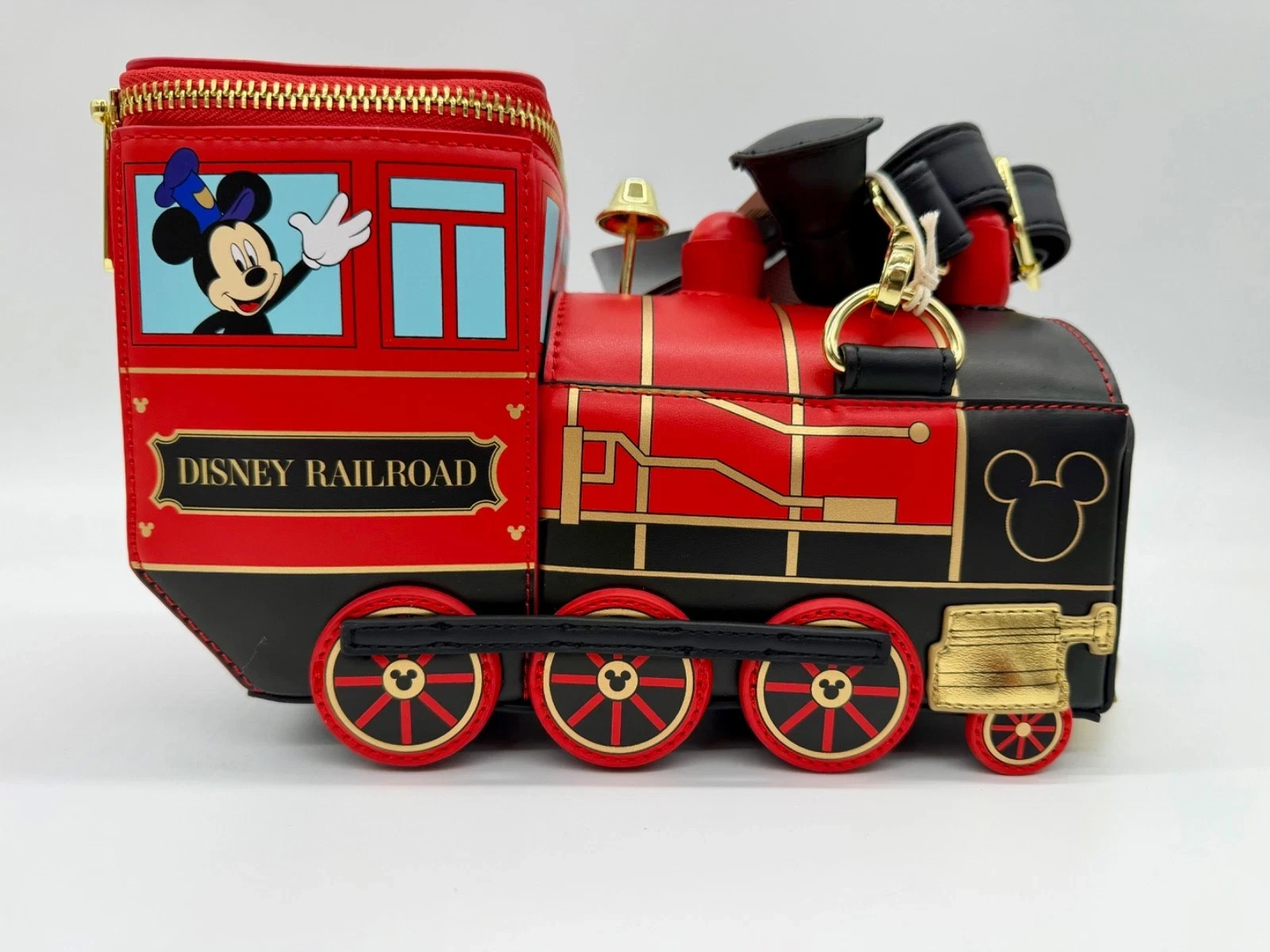 2026 Disney Parks Loungefly Railroad Train Mickey Minnie Mouse Crossbody Bag New