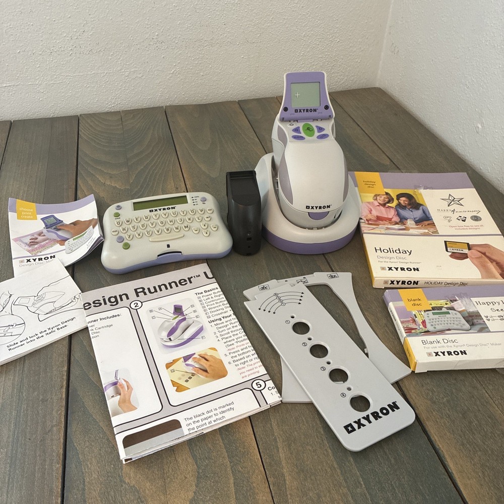 Xyron Disc Maker 48371 + Design Runner Cordless Printer Bundle w/D Discs (C9)