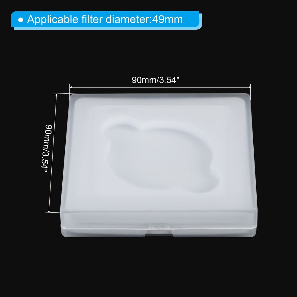 49mm Lens Filter Case, 2pcs Camera Filter Case Portable Lens Filter Box