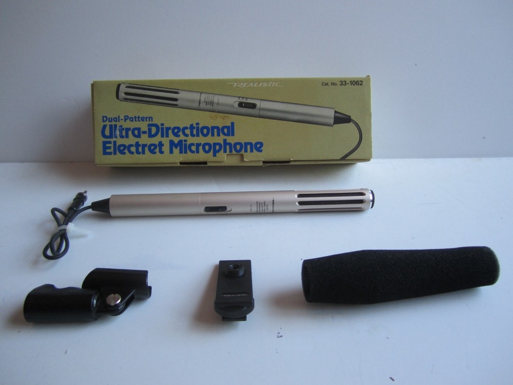 Vintage Dual Pattern Ultra Directional Eletret Microphone by Realistic