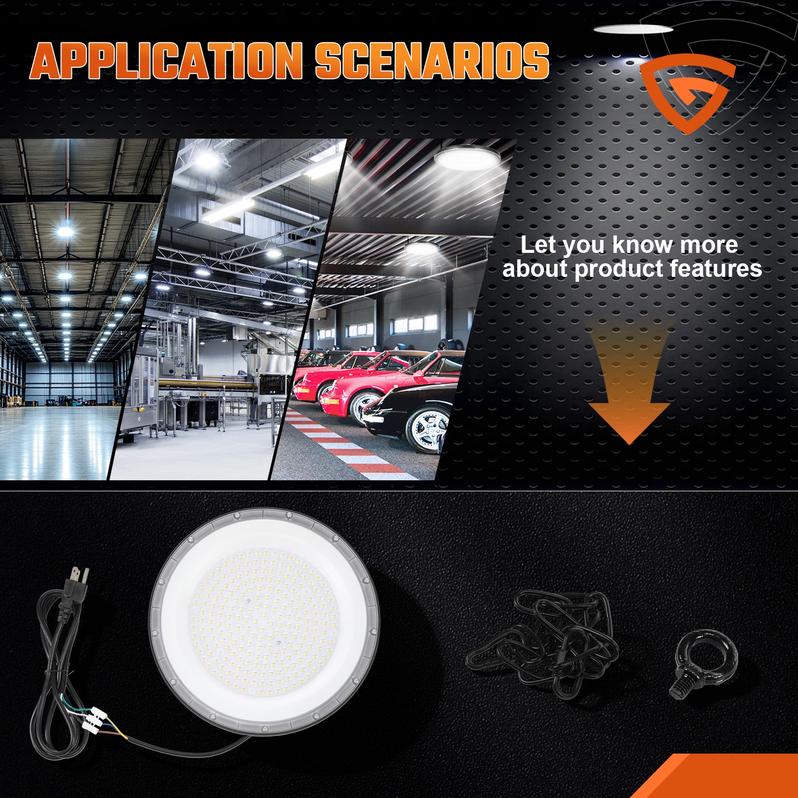 10-Pack 300W UFO LED High Bay Light Shop Industrial Commercial Factory Warehouse