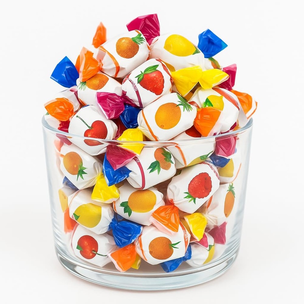 Bulk Fruit Flavored Hard Candy - 5 lb Assorted Individually Wrapped Treats