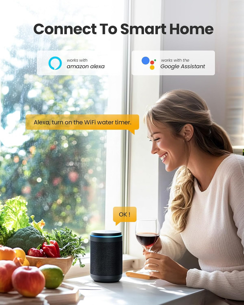 Smart Wifi Water Timer with APP Control & Automatic Rain Delay