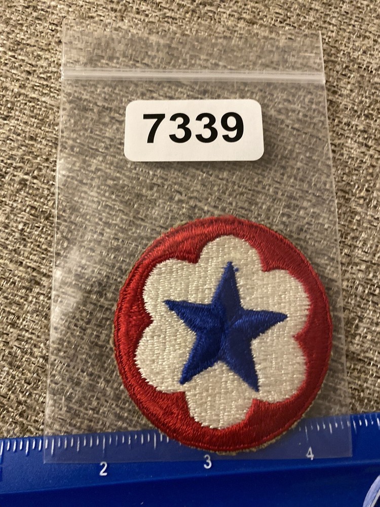 US Army Service Forces Patch Blue Star WWII INV7339