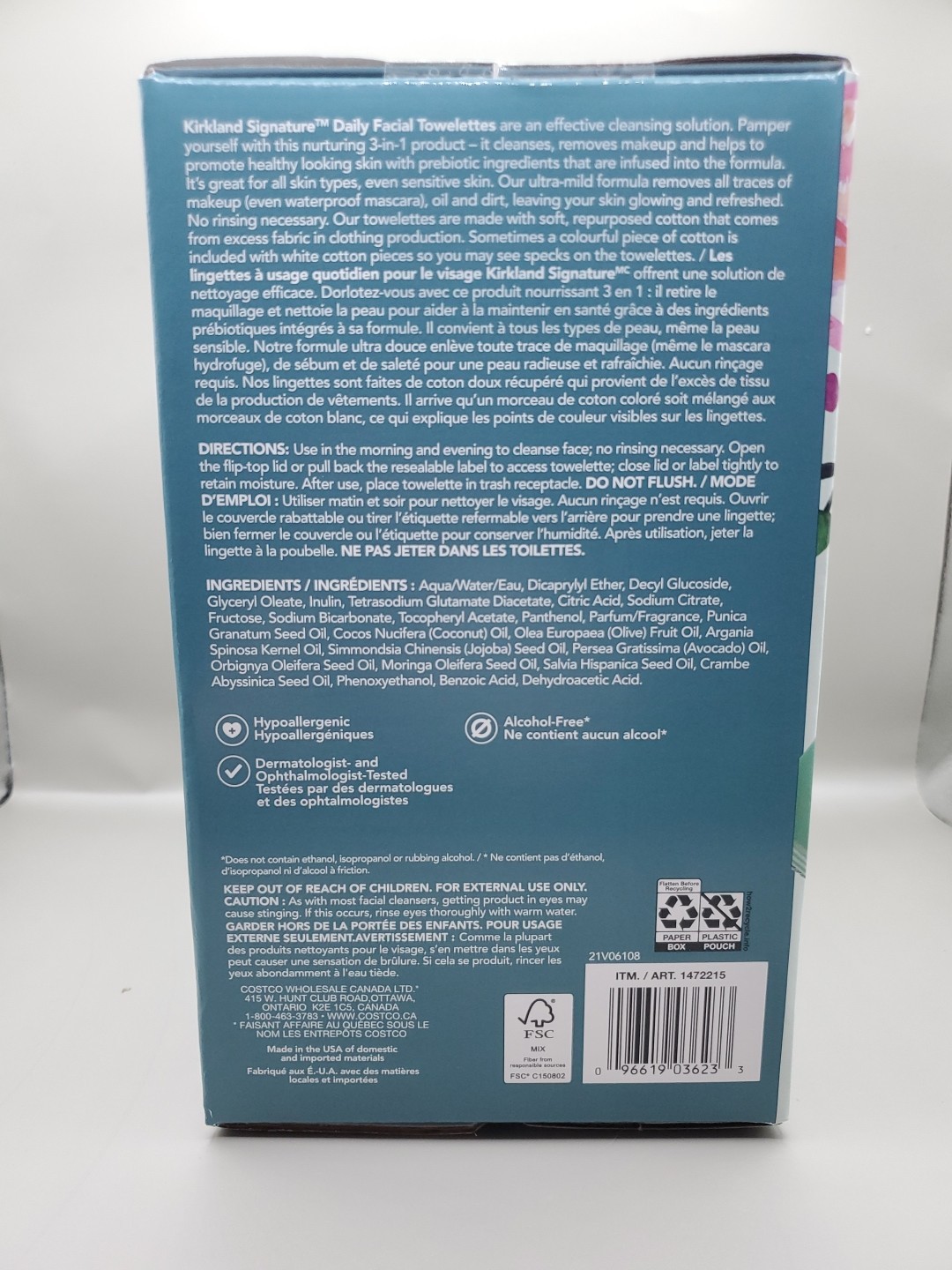 Kirkland Signature Daily Facial Towelettes Makeup Remov 180Ct US SELLER BB 02/28