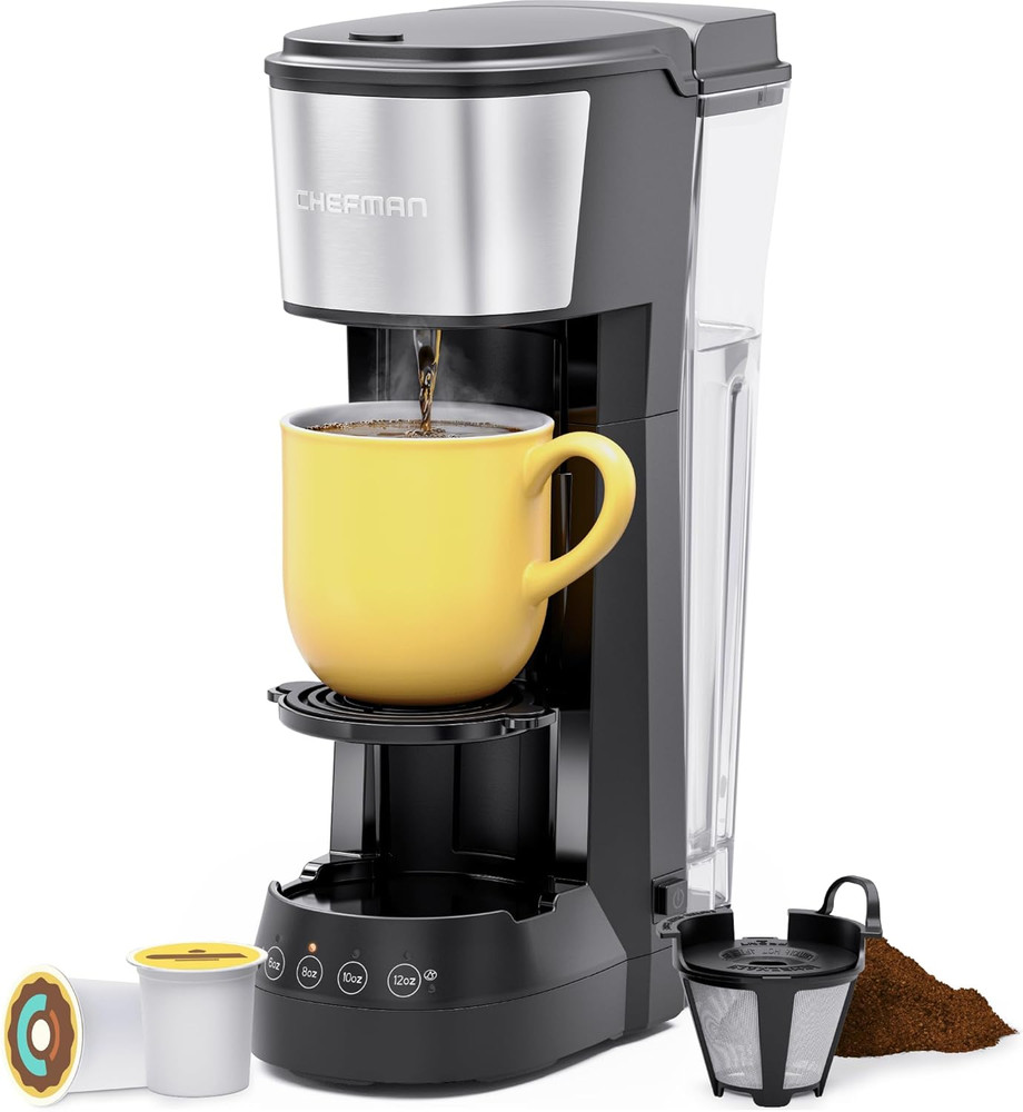 Single Serve Coffee Maker, K Cup Coffee Machine: Compatible with K-Cup Pods and