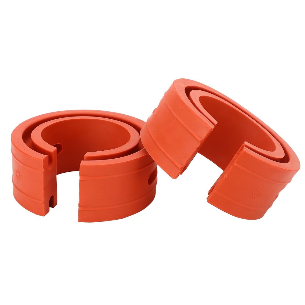 2PCS Car Coil Spring Buffer Rubber, Universal Shock Absorber Cushion Red