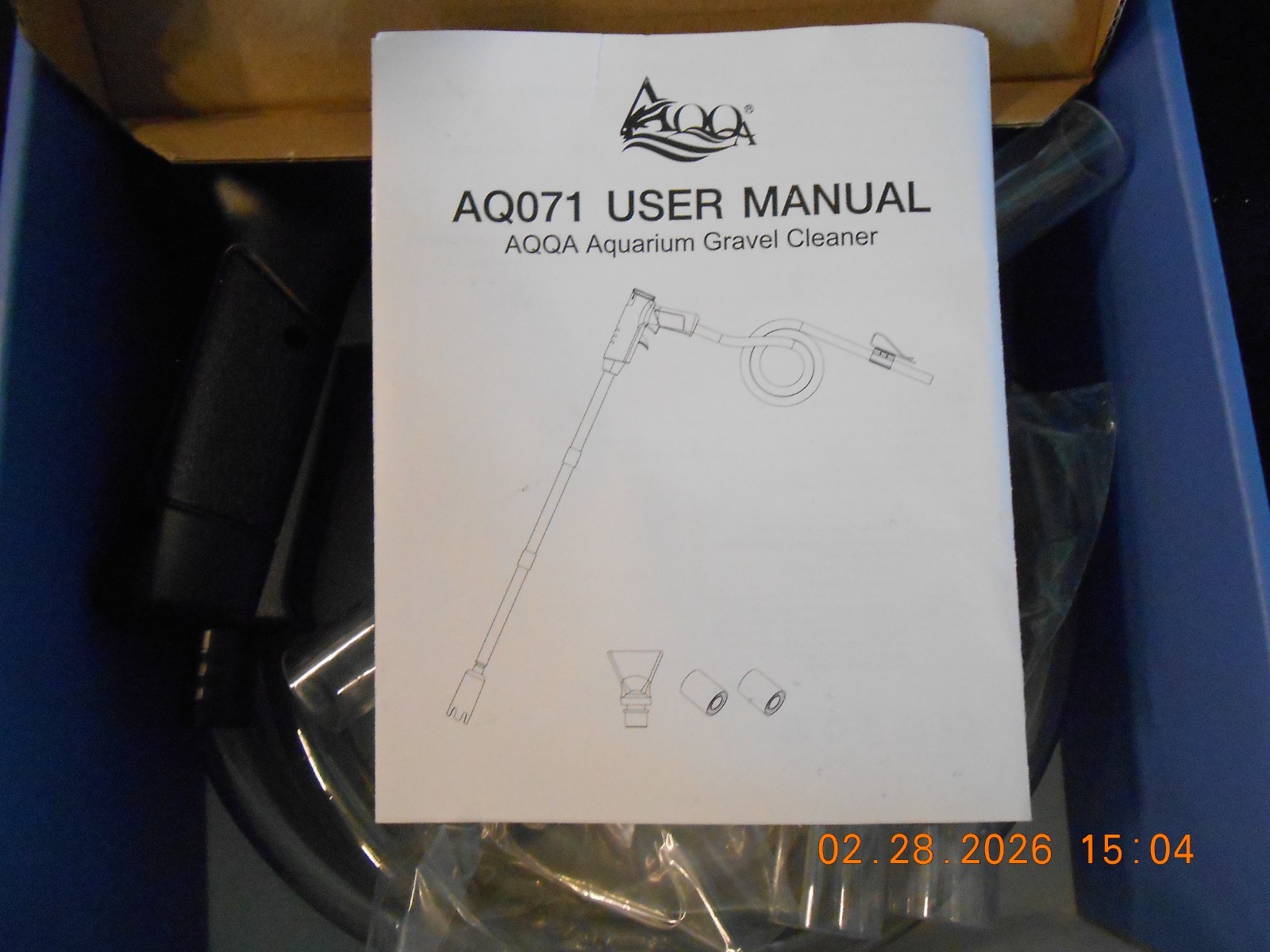 AQQA Aquarium Gravel Cleaner, 4-in-1 Upgrade Suction Power Manual Fish Tank G...