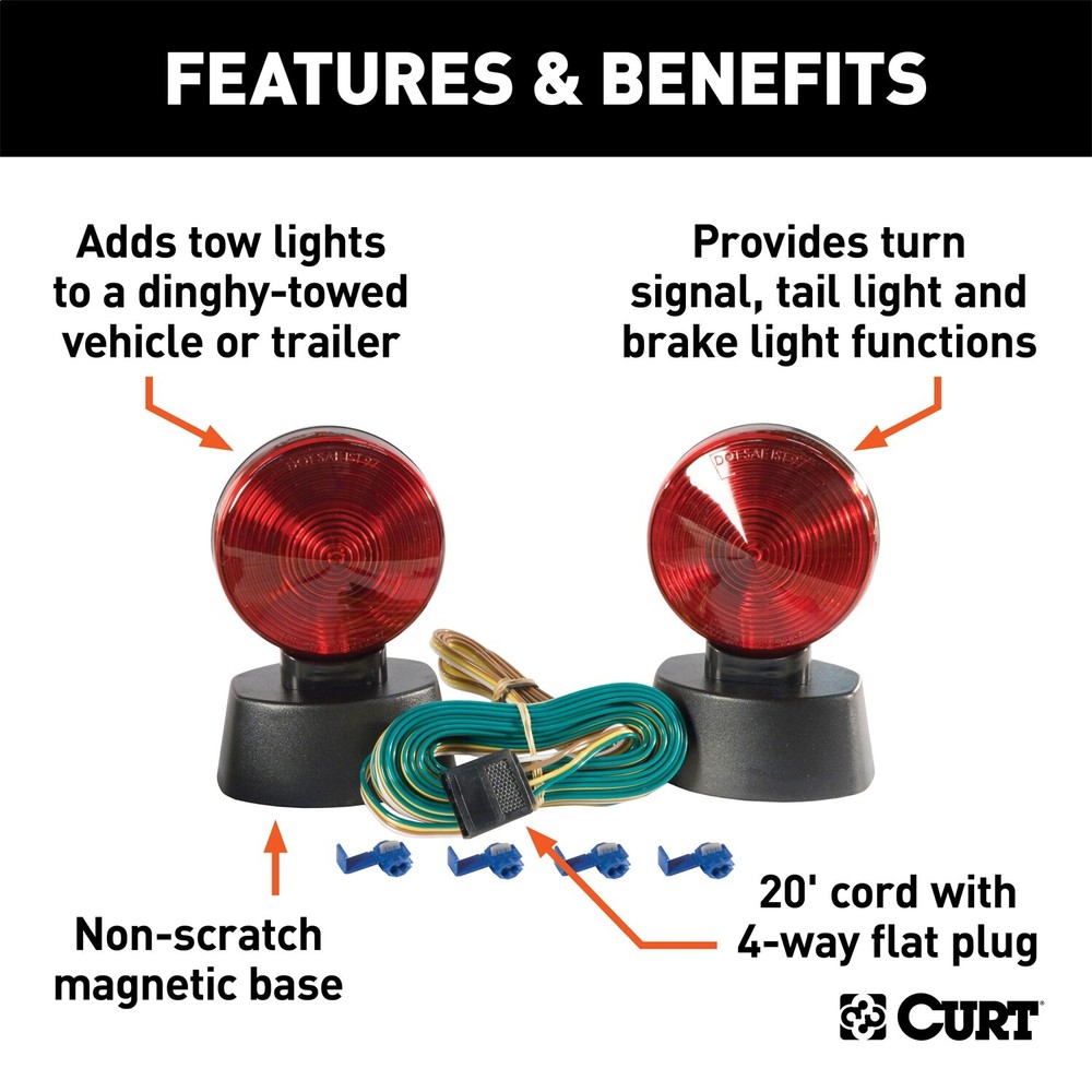 CURT 53200 Magnetic Tow Lights