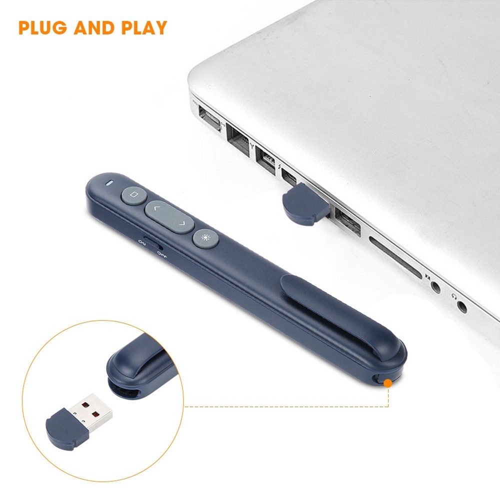 Wireless Presenter Power Point Mouse Clicker Pointer Presentation Remote Fit