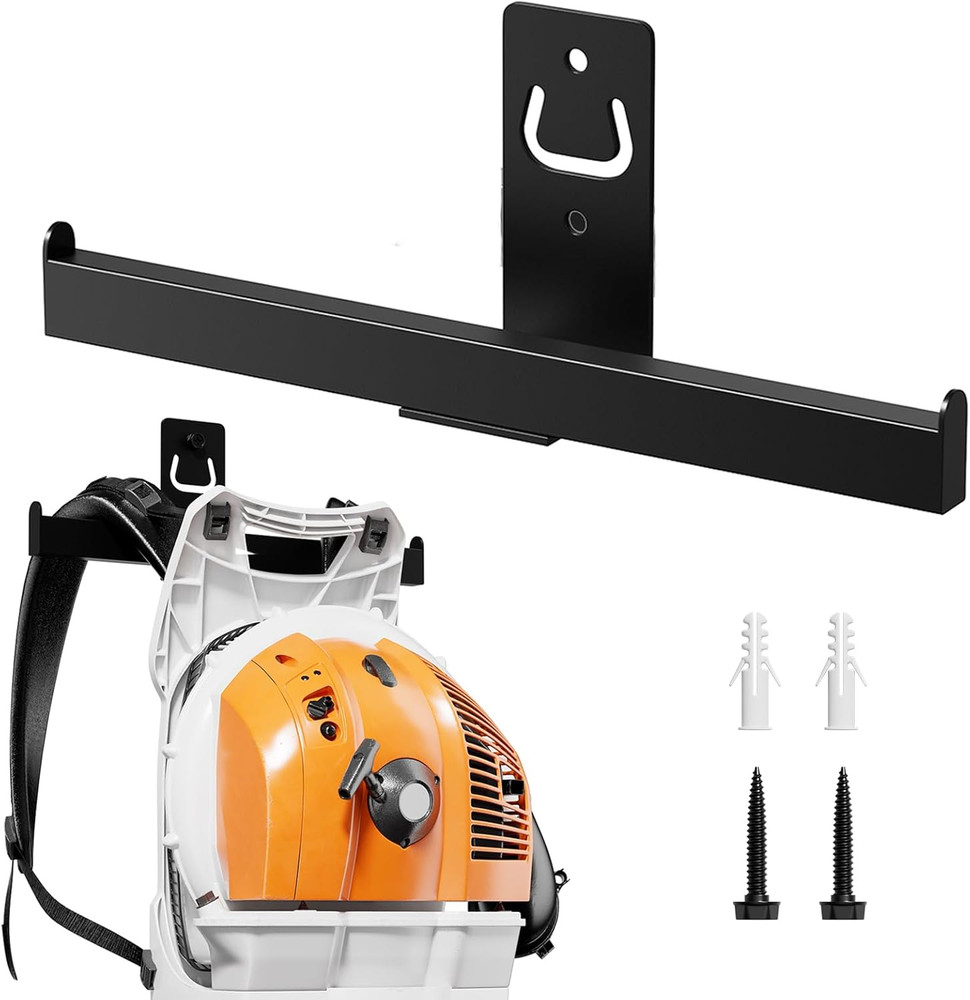 Heavy-Duty Backpack Leaf Blower and Sprayer Wall Mount Storage Organizer