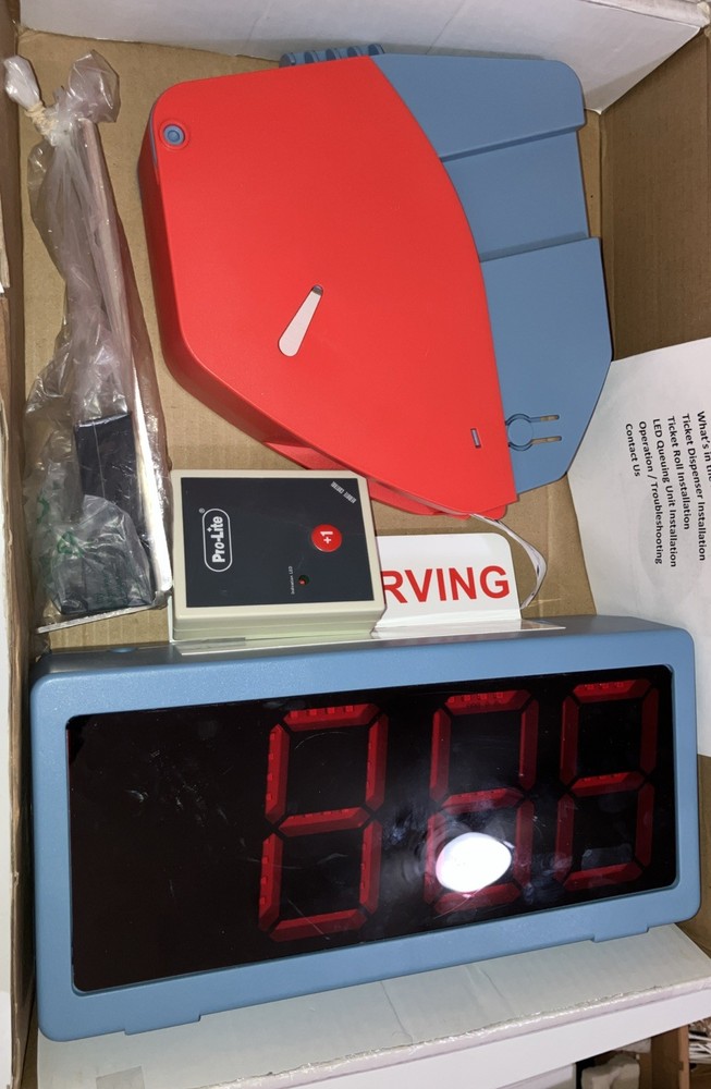 Wireless Take A Number Display Digi-Q Wireless Queuing System 4”Display “Works”