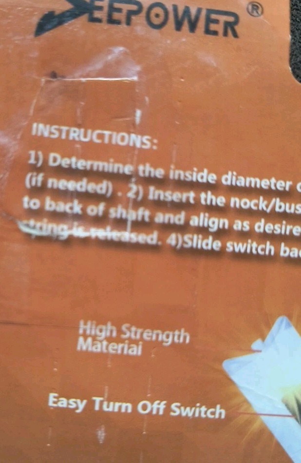 DEEPOWER Crossbow Lighted Nock with ON/Off Switch 4 Pack (Red)